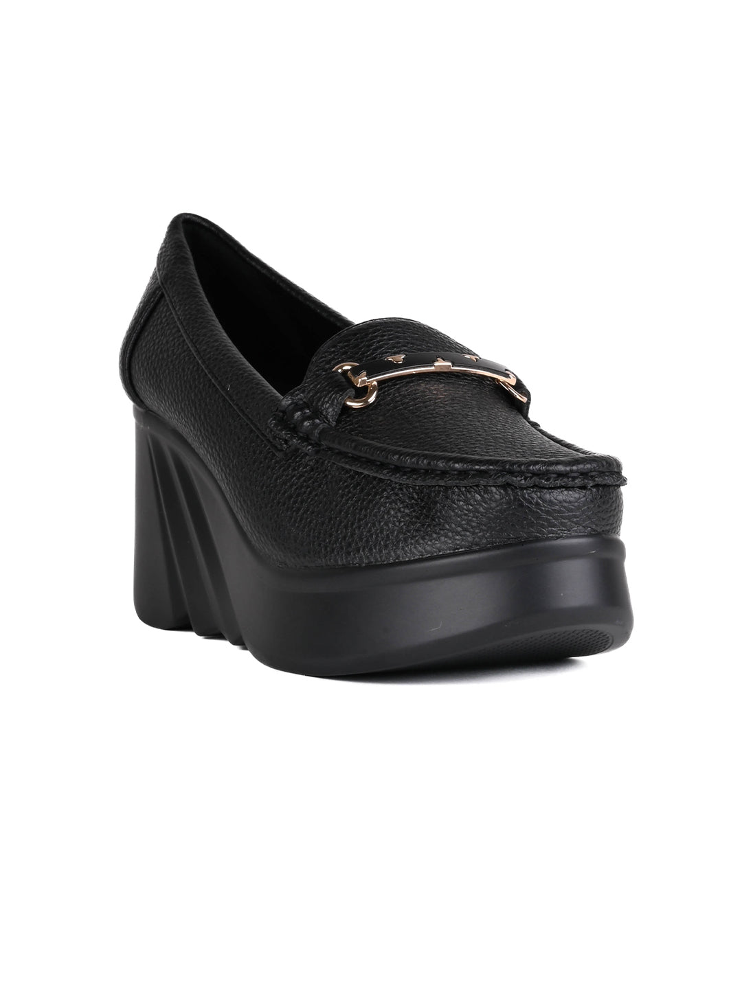 Women, Women Footwear, Black Loafers