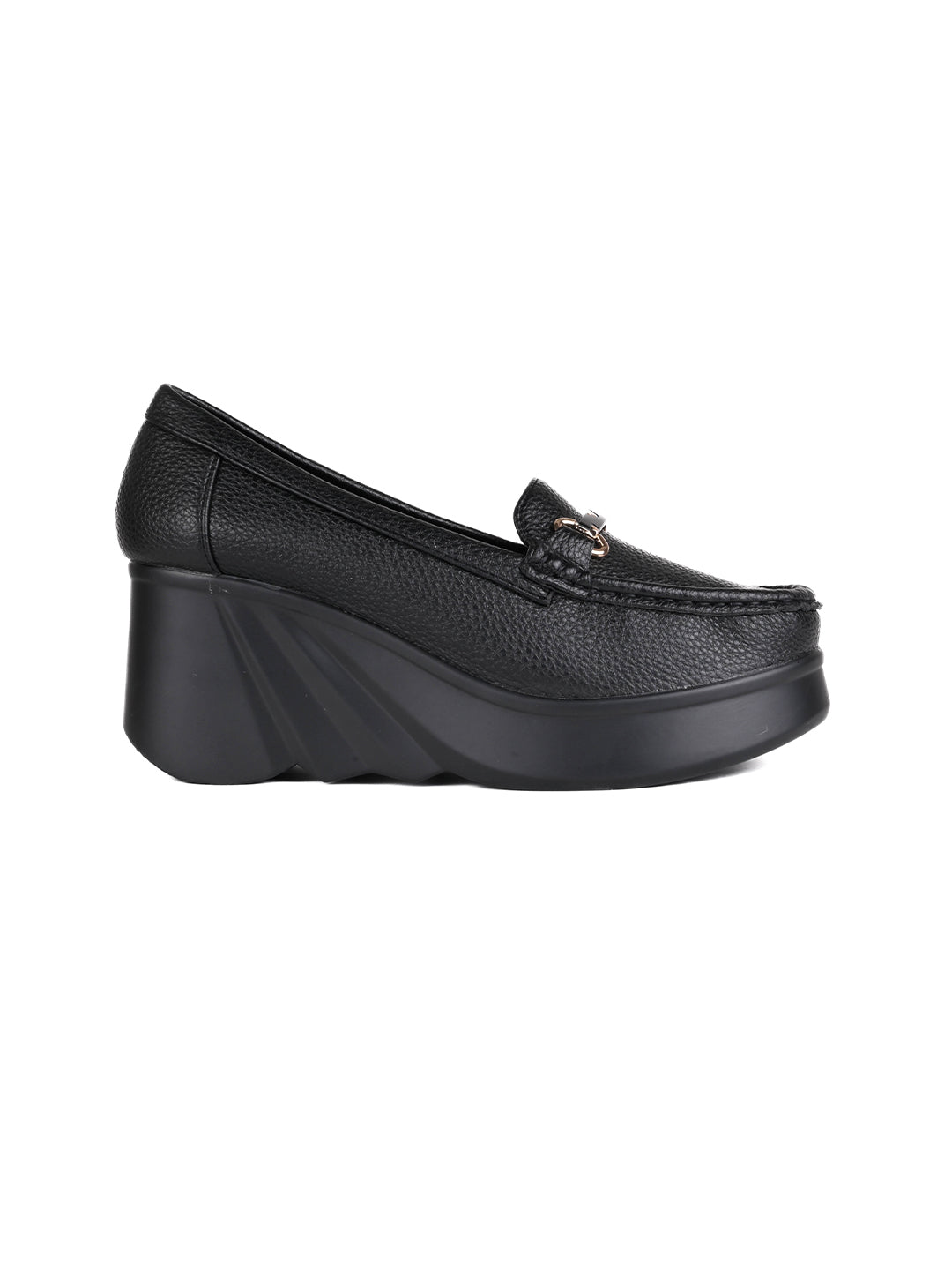 Women, Women Footwear, Black Loafers