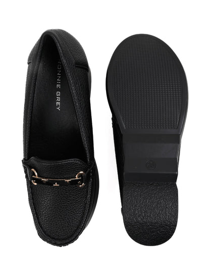 Women, Women Footwear, Black Loafers