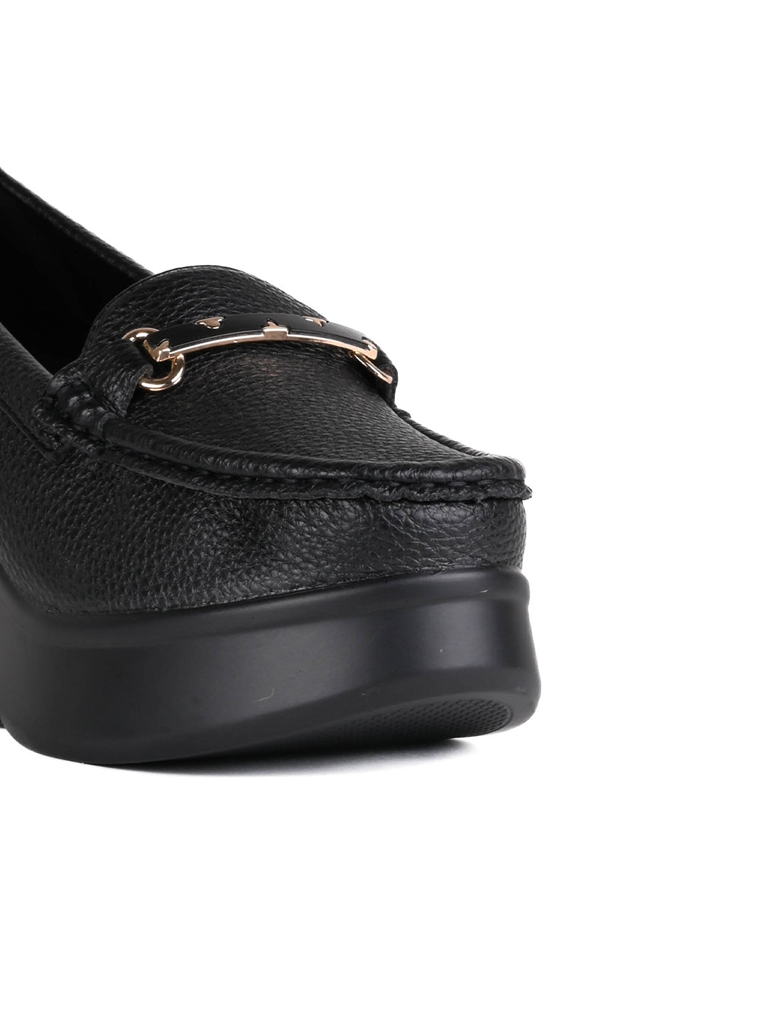 Women, Women Footwear, Black Loafers