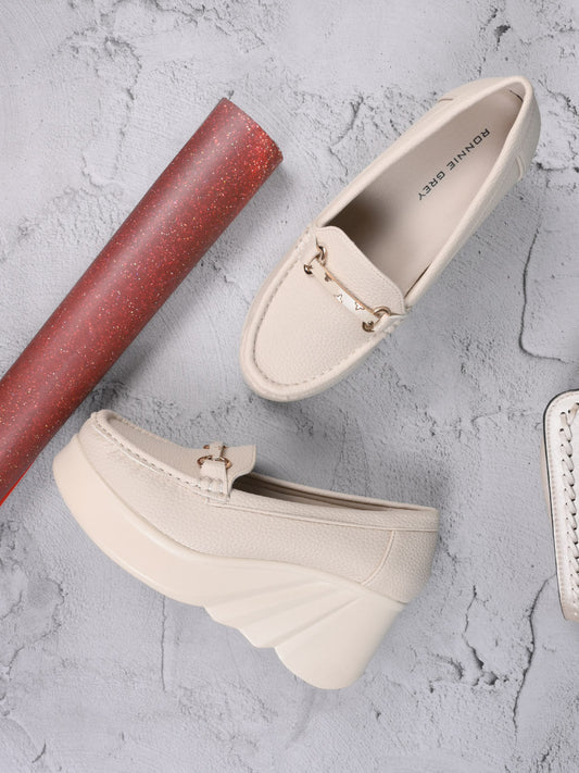 Women, Women Footwear, Off White Loafers