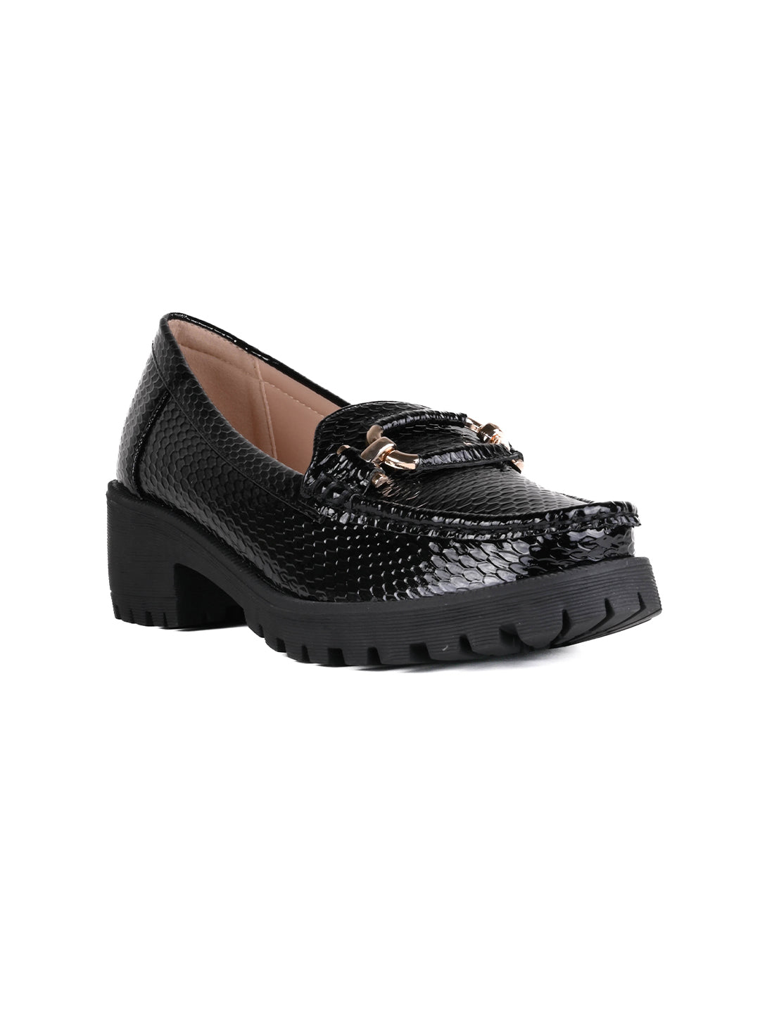 Women, Women Footwear, Black Loafers