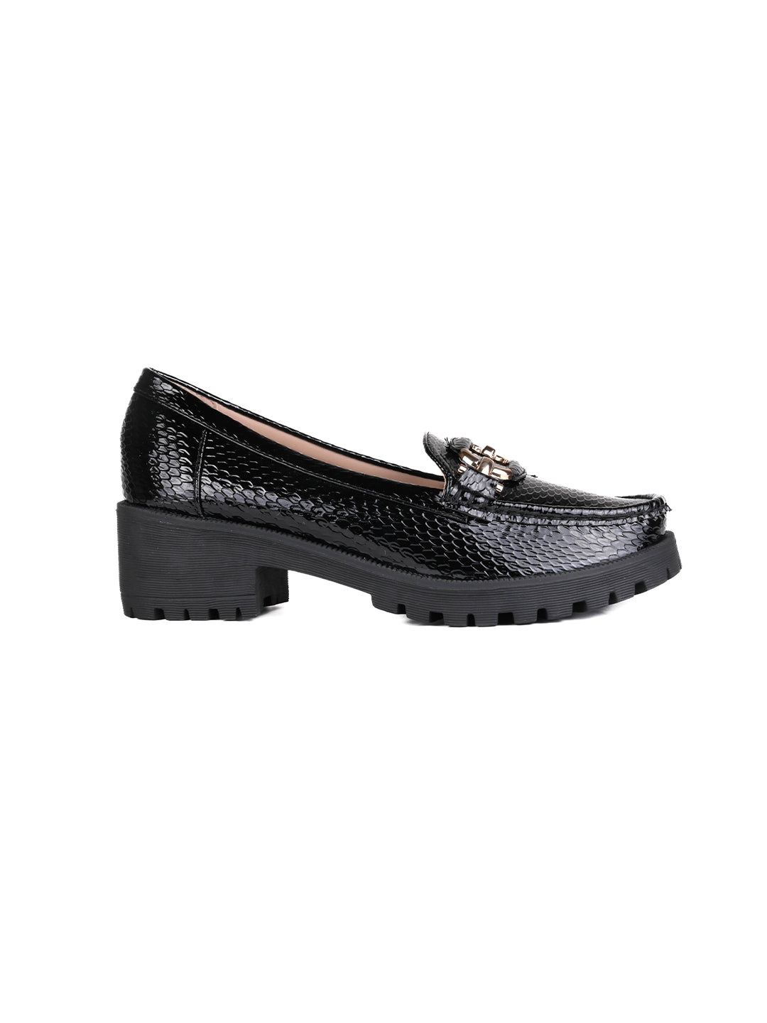 Women, Women Footwear, Black Loafers