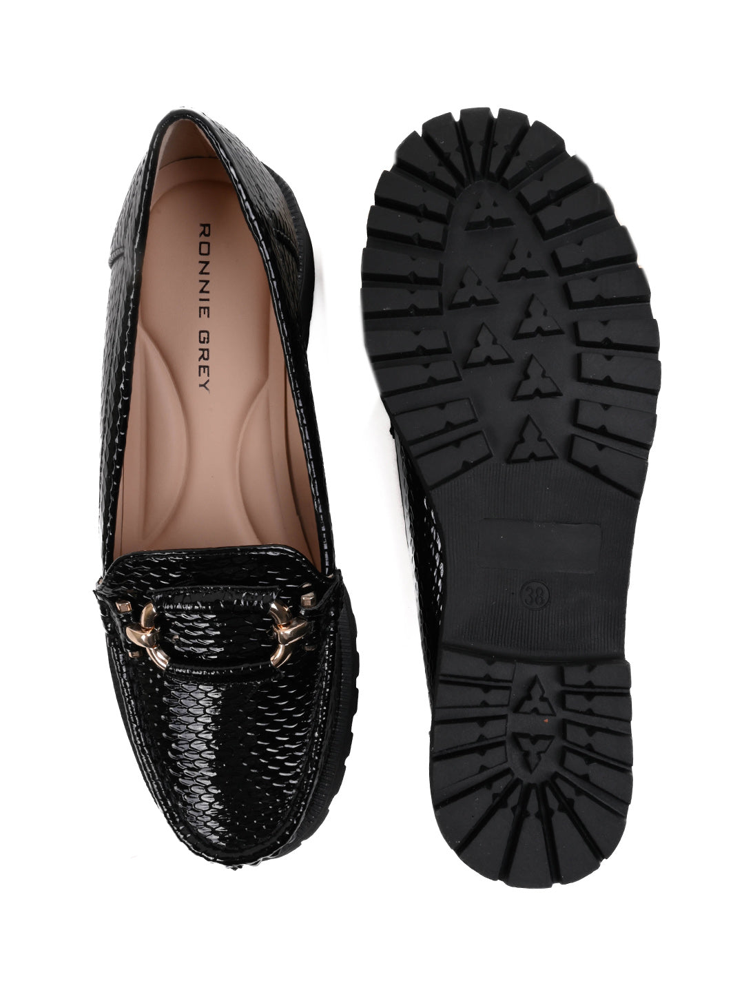 Women, Women Footwear, Black Loafers