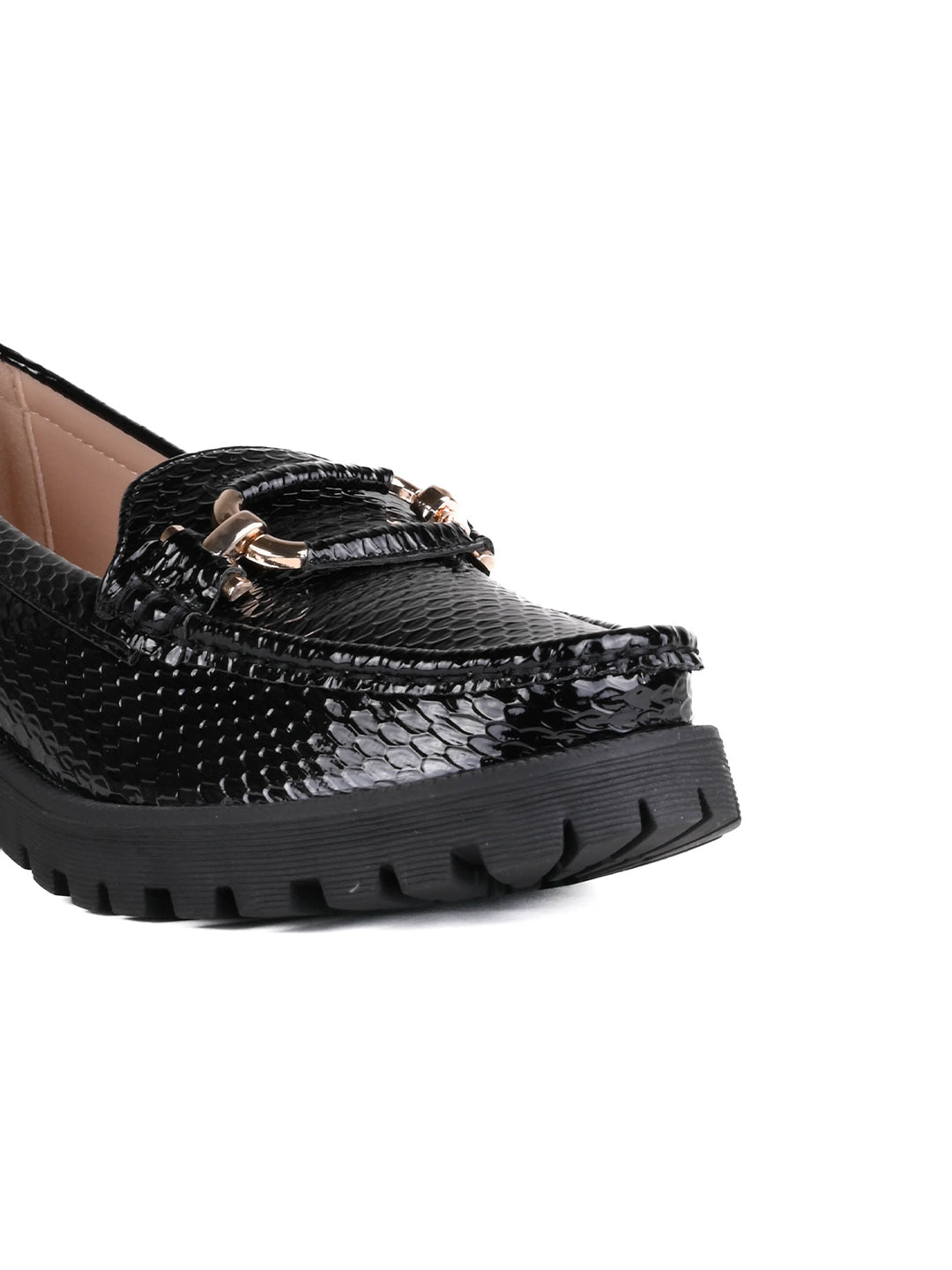 Women, Women Footwear, Black Loafers