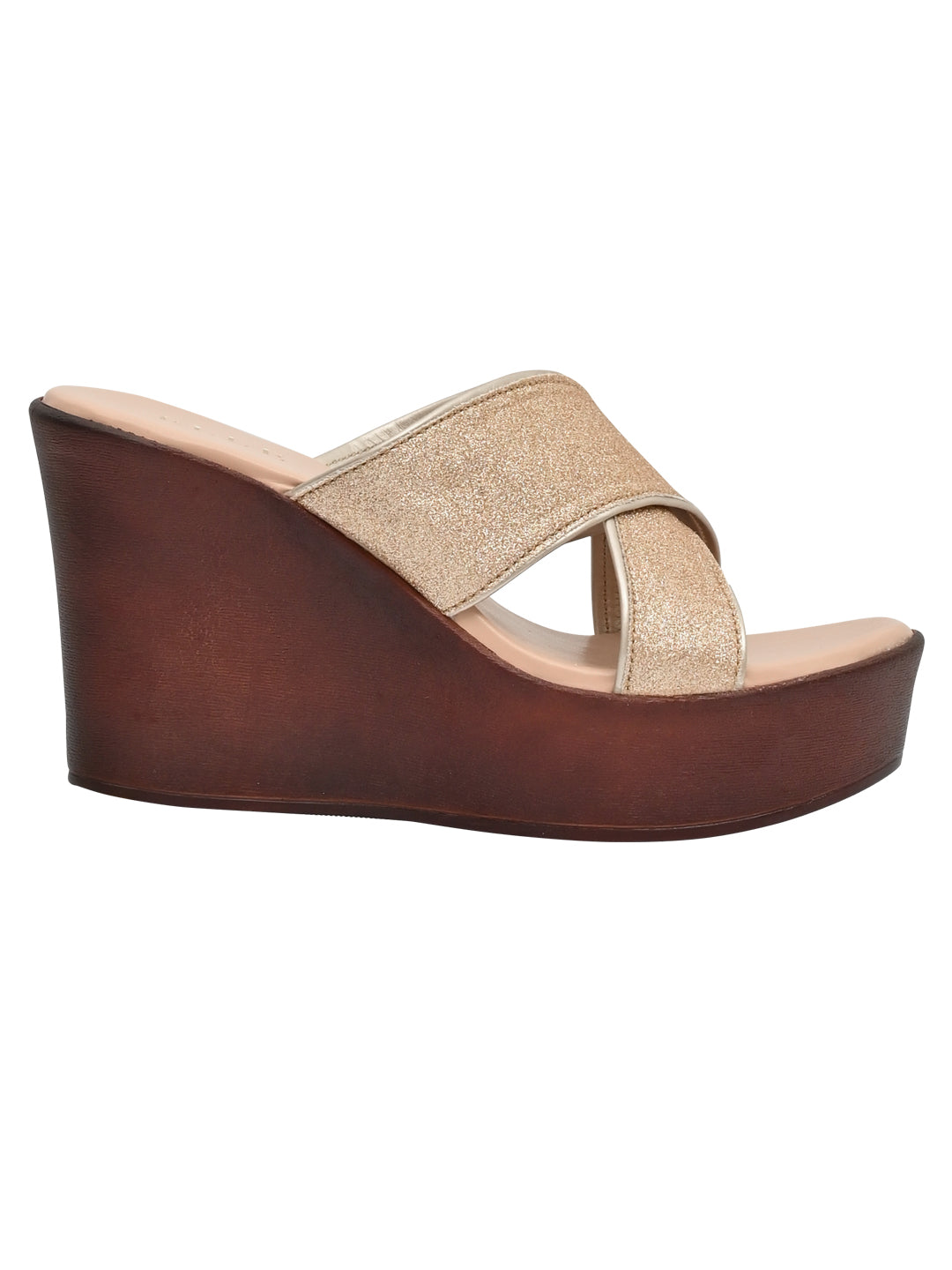 Footwear, Women Footwear, Rose Gold Wedges