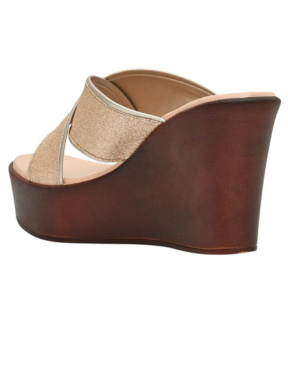 Footwear, Women Footwear, Rose Gold Wedges