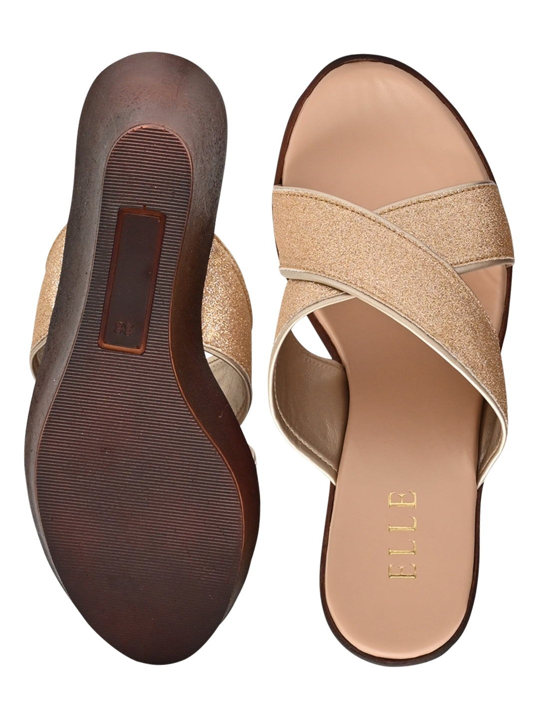 Footwear, Women Footwear, Rose Gold Wedges