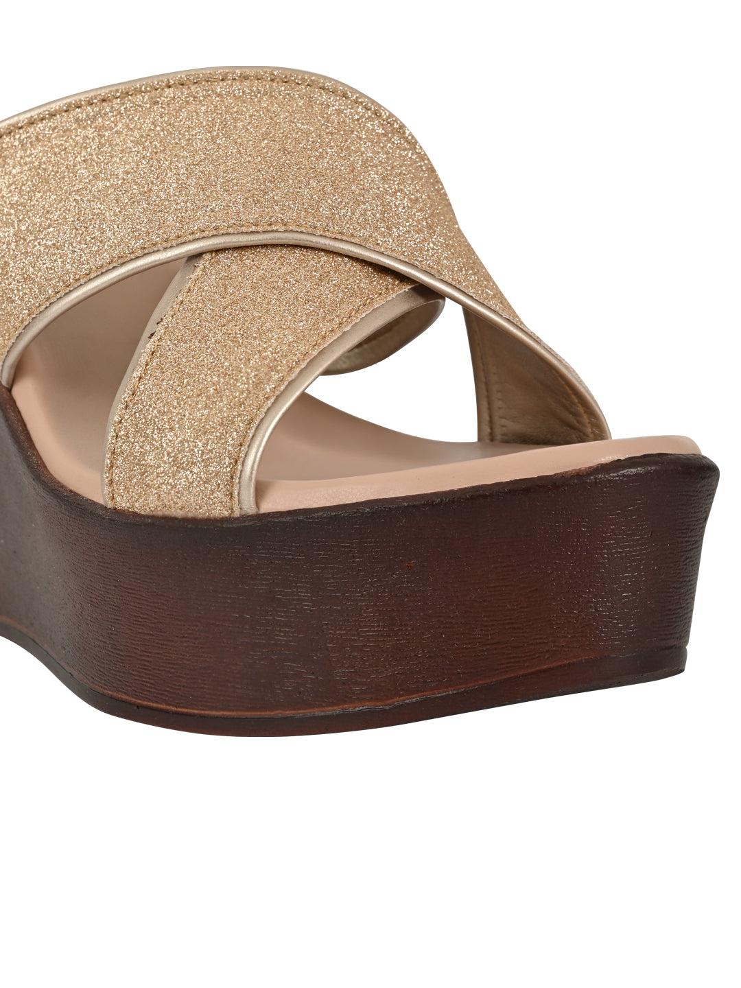 Footwear, Women Footwear, Rose Gold Wedges