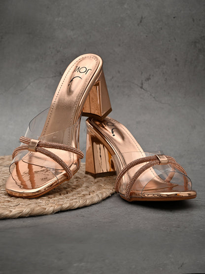 Footwear, Women Footwear, Rose Gold Sandals