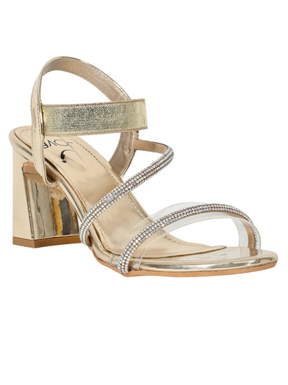 Footwear, Women Footwear, Golden Sandals