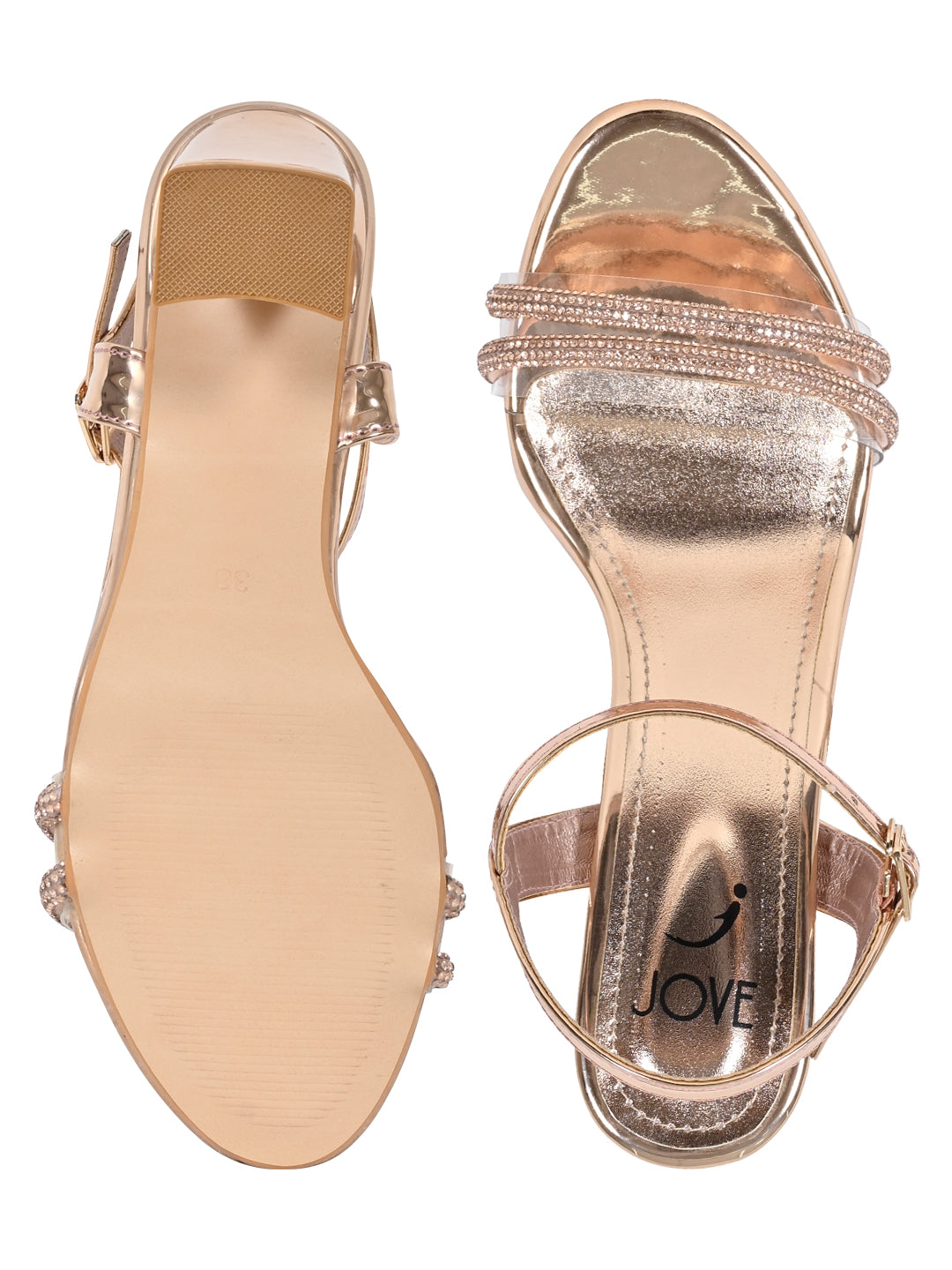 Footwear, Women Footwear, Rose Gold Sandals