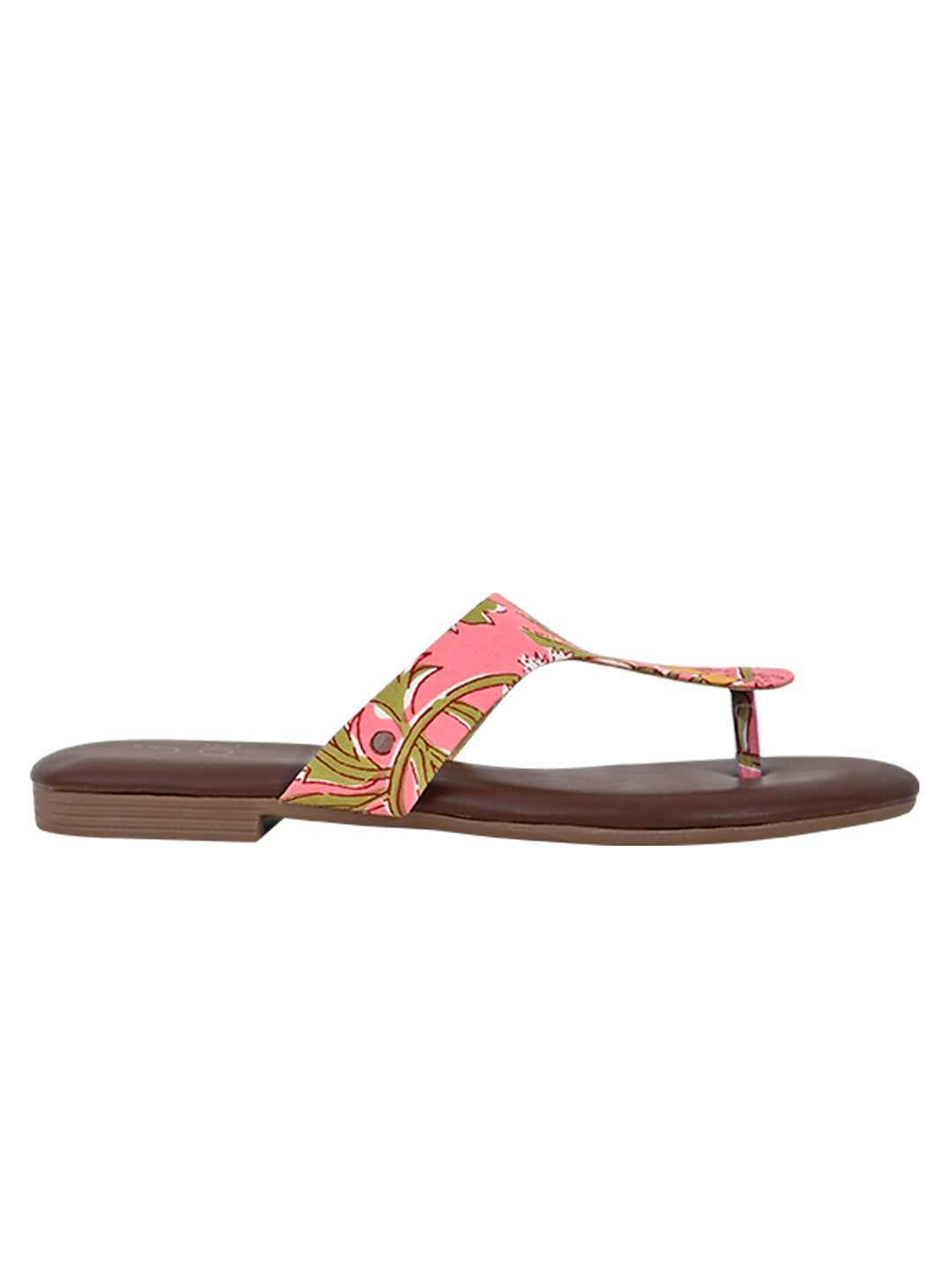 Footwear, Women Footwear, Pink T-Strap Flats