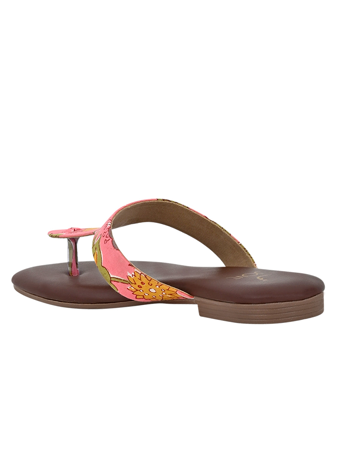 Footwear, Women Footwear, Pink T-Strap Flats