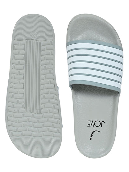 Footwear, Women Footwear, Grey Slides