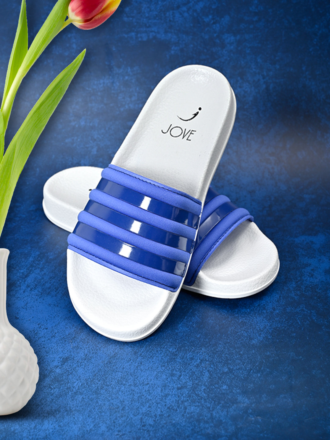 Footwear, Women Footwear, Royal Blue Slides