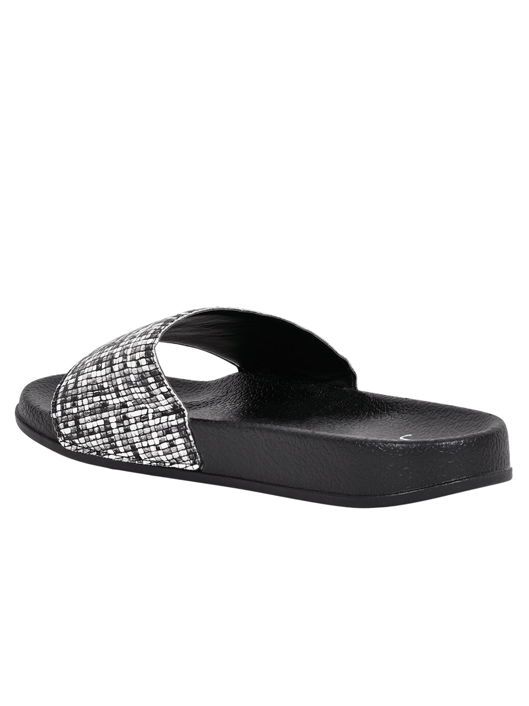 Footwear, Women Footwear, Black Slides