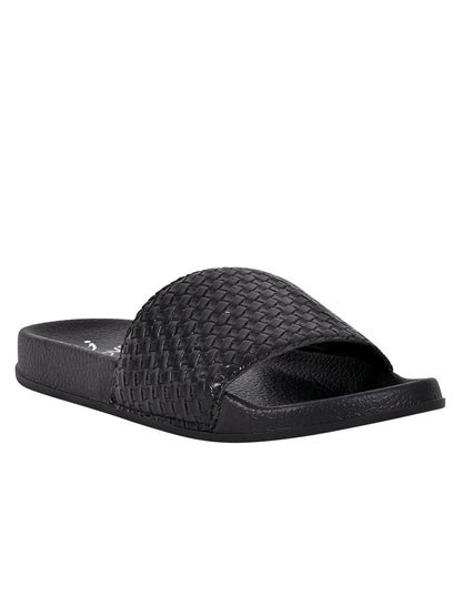 Footwear, Women Footwear, Black Slides