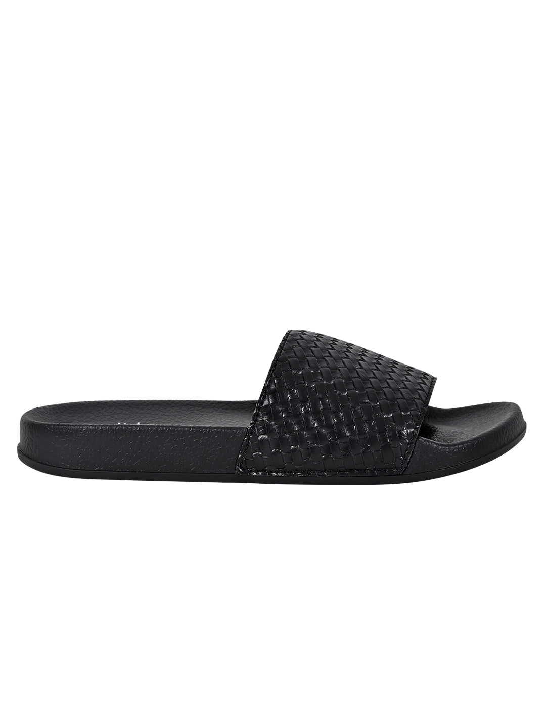 Footwear, Women Footwear, Black Slides