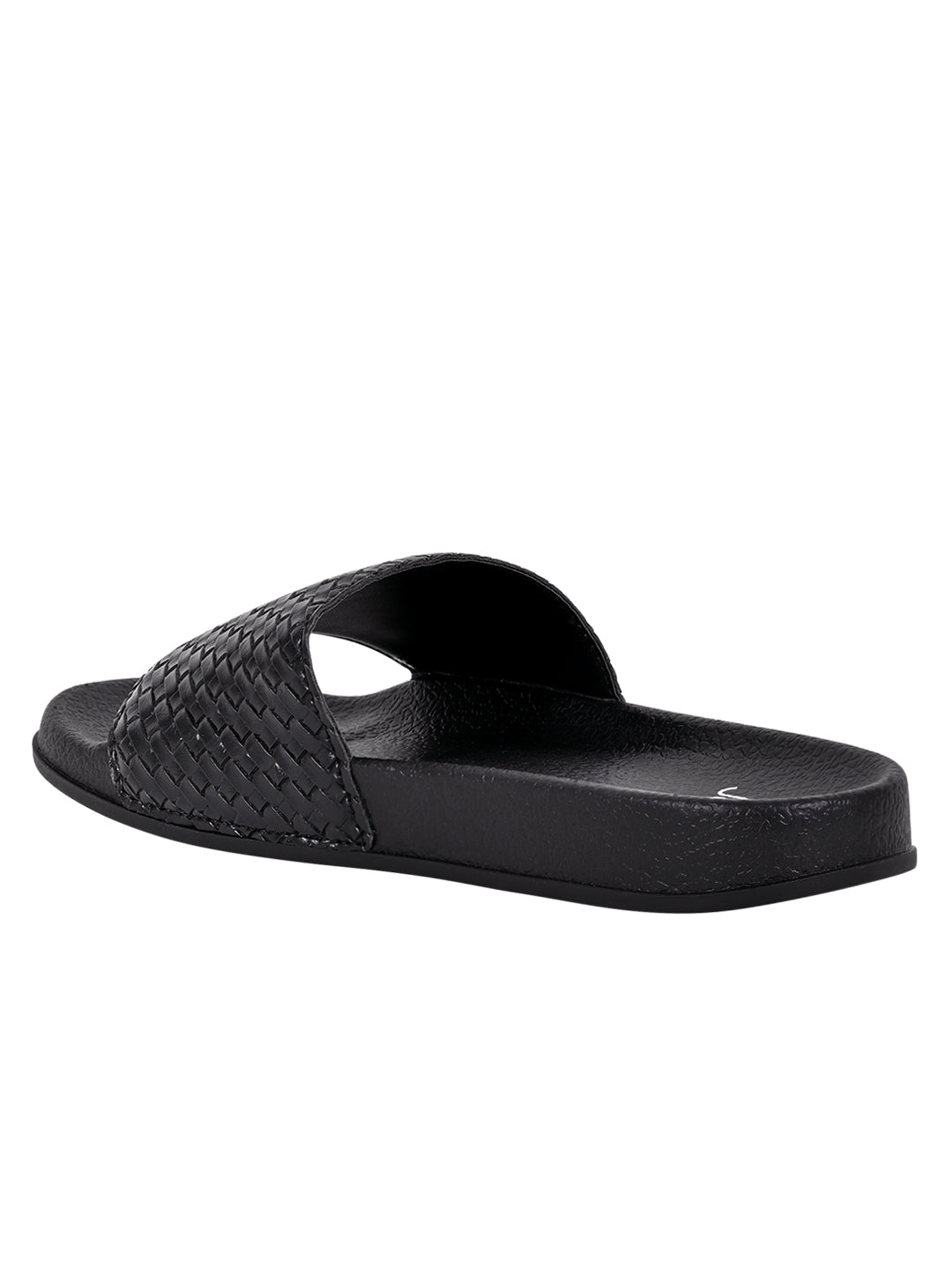 Footwear, Women Footwear, Black Slides