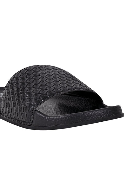 Footwear, Women Footwear, Black Slides