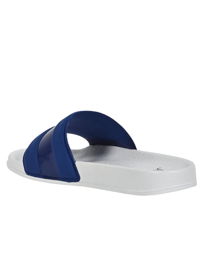 Footwear, Women Footwear, Blue Slides