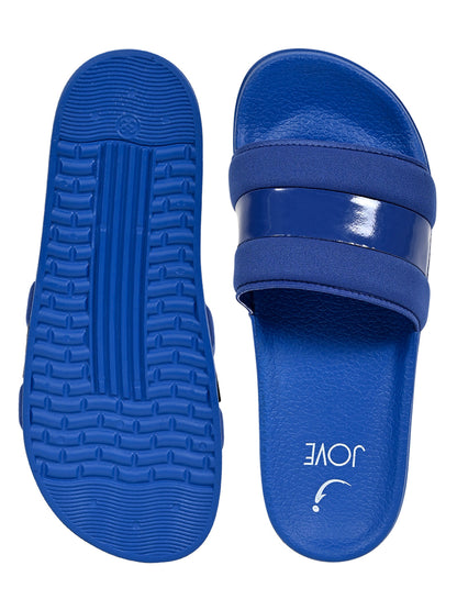 Footwear, Women Footwear, Royal Blue Slides