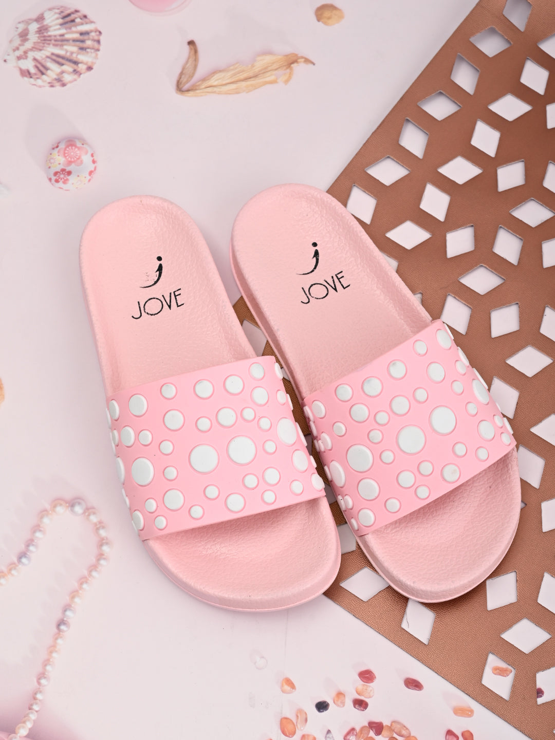 Footwear, Women Footwear, Pink Slides