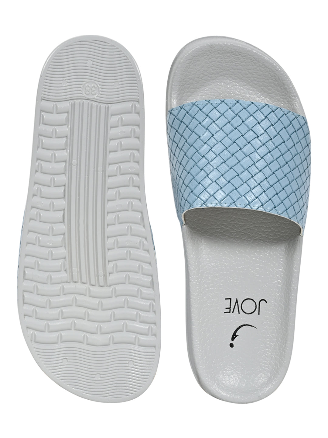 Footwear, Women Footwear, Blue Slides