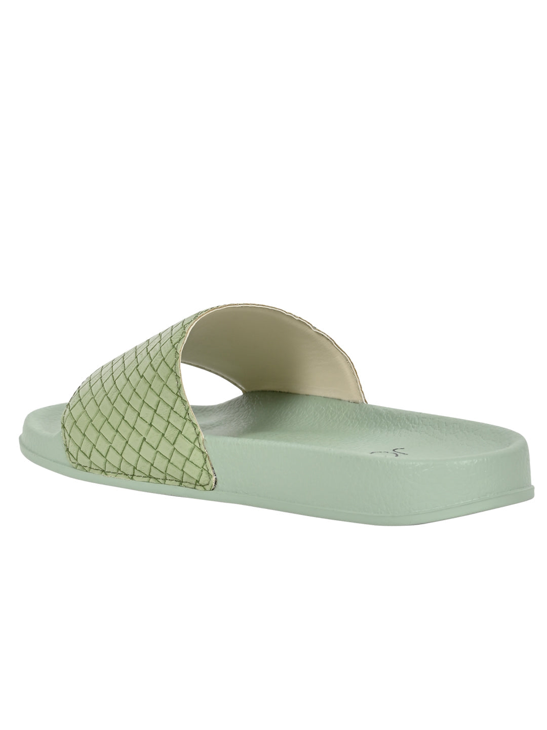 Footwear, Women Footwear, Green Slides