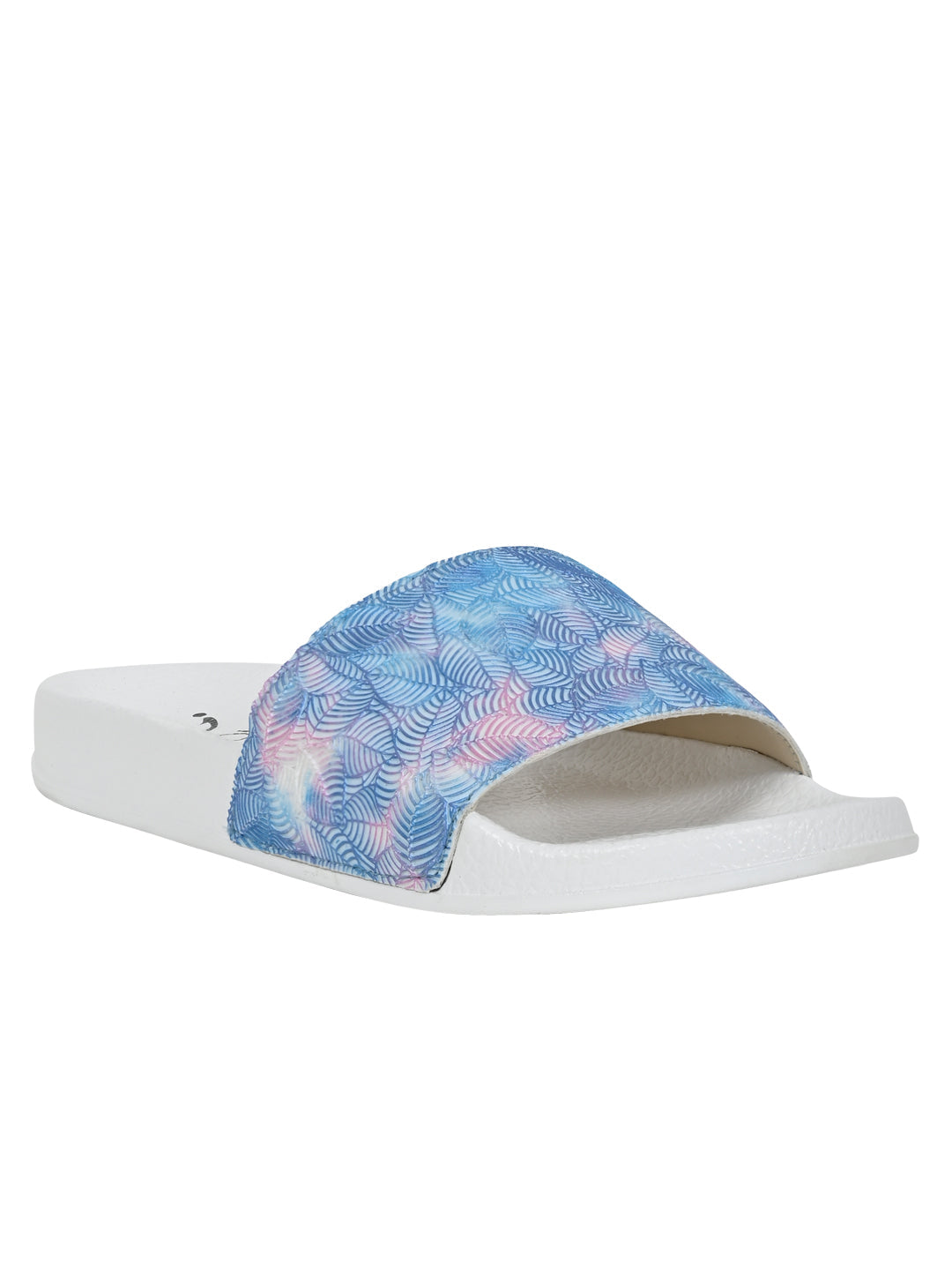 Footwear, Women Footwear, Blue Slides