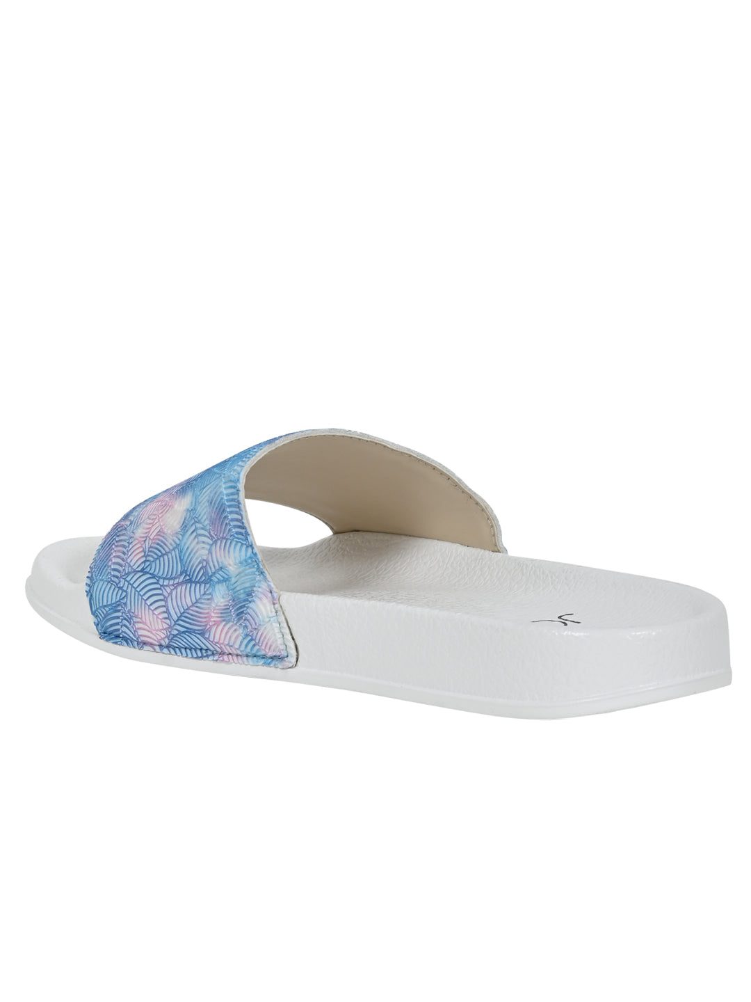 Footwear, Women Footwear, Blue Slides