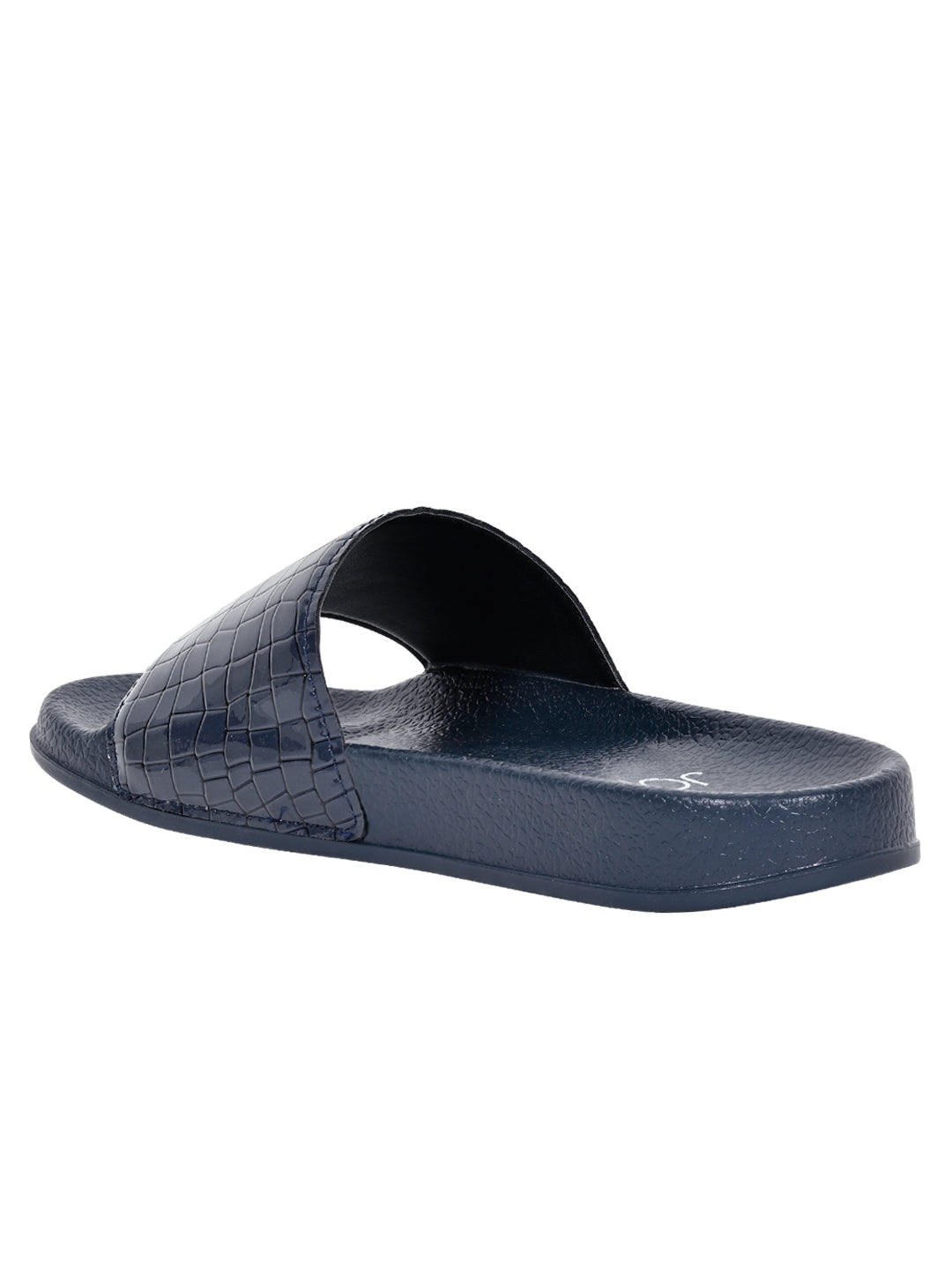 Footwear, Women Footwear, Navy Blue Slides