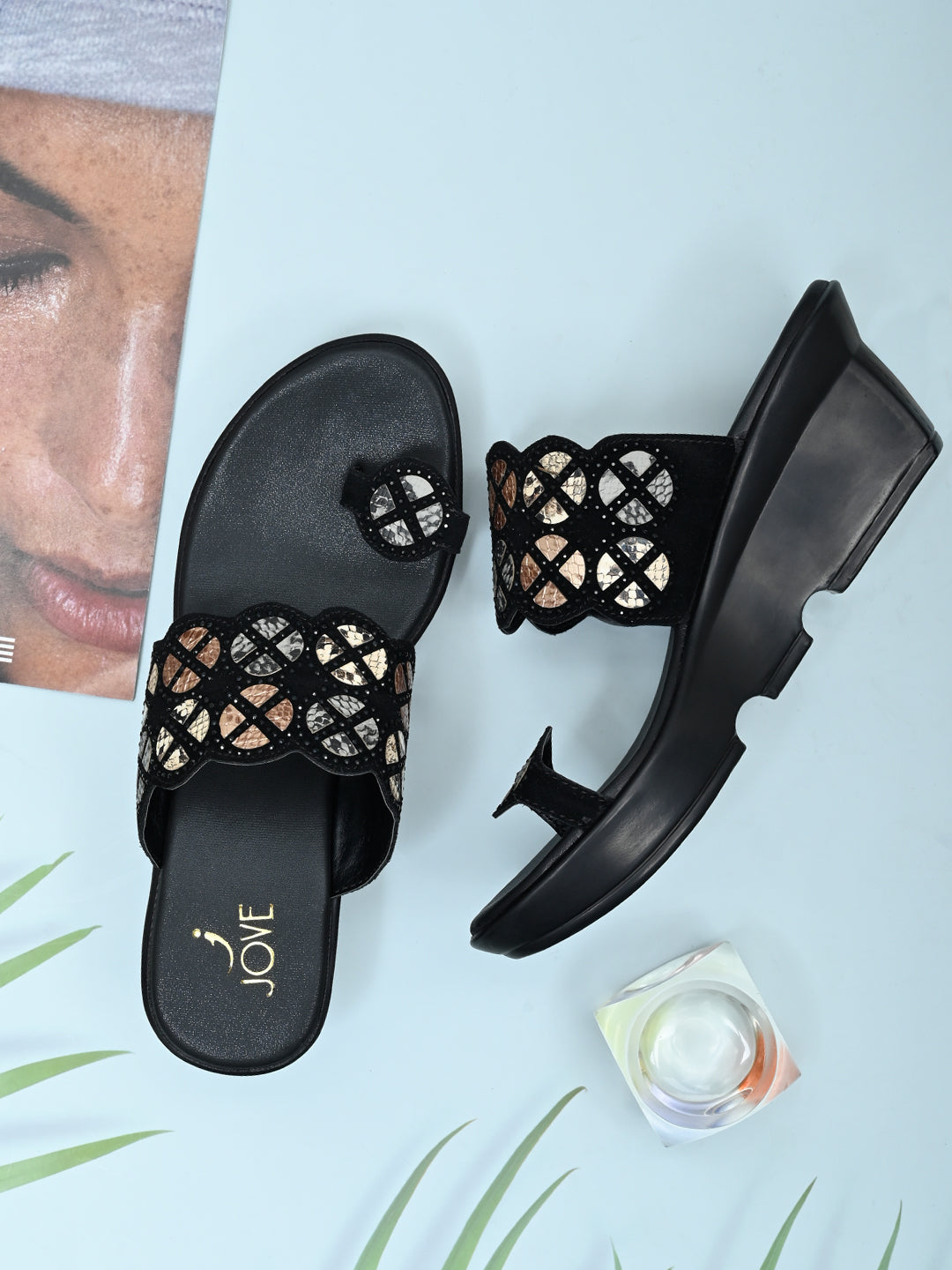 Footwear, Women Footwear, Black Sandals