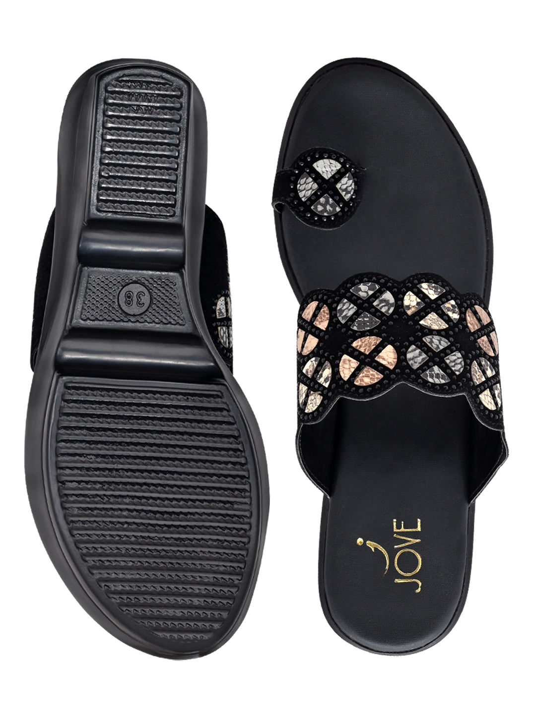 Footwear, Women Footwear, Black Sandals