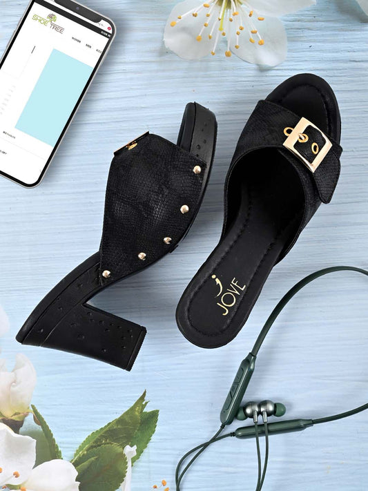 Footwear, Women Footwear, Black Sandals