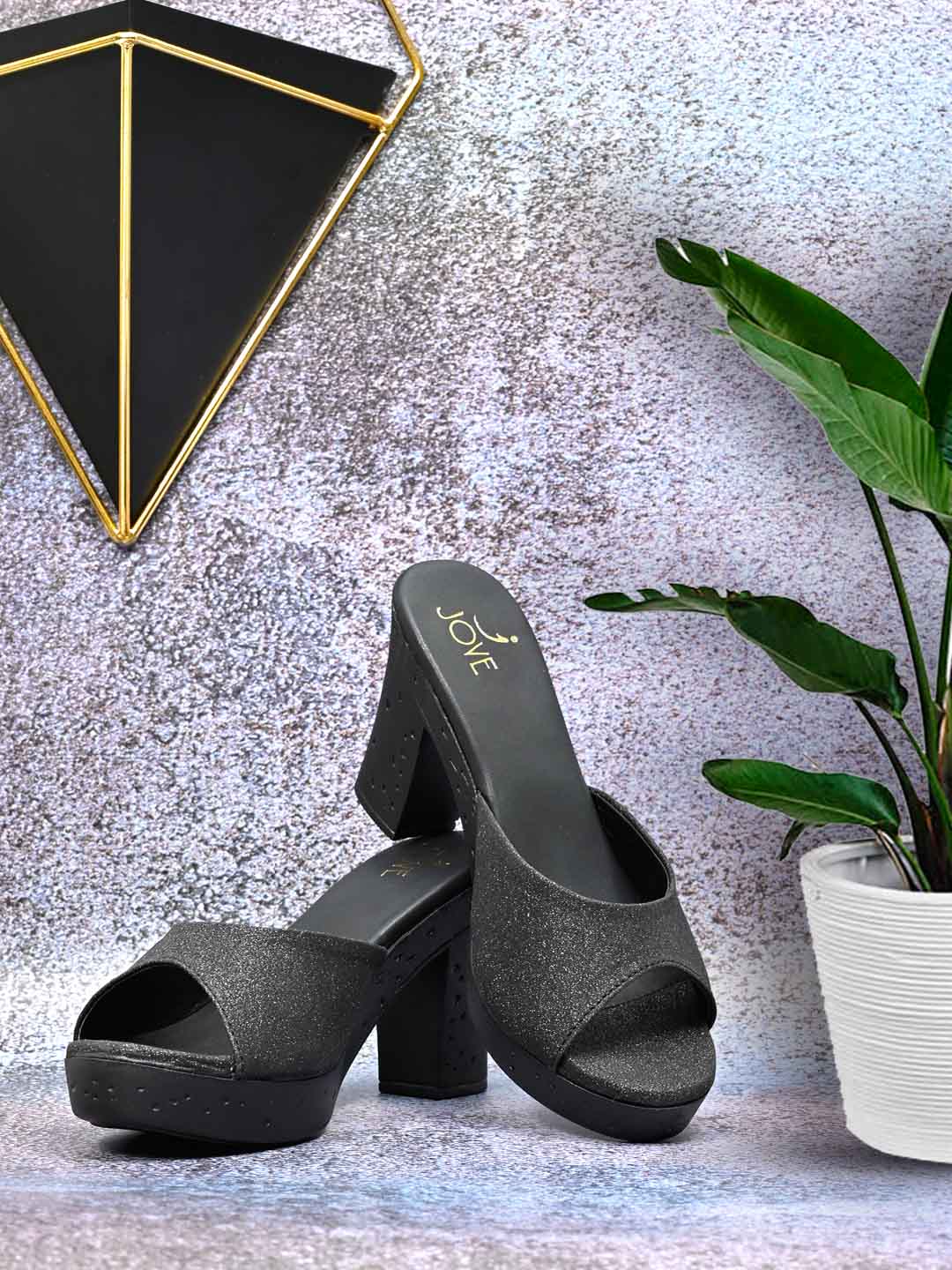 Footwear, Women Footwear, Black Sandals