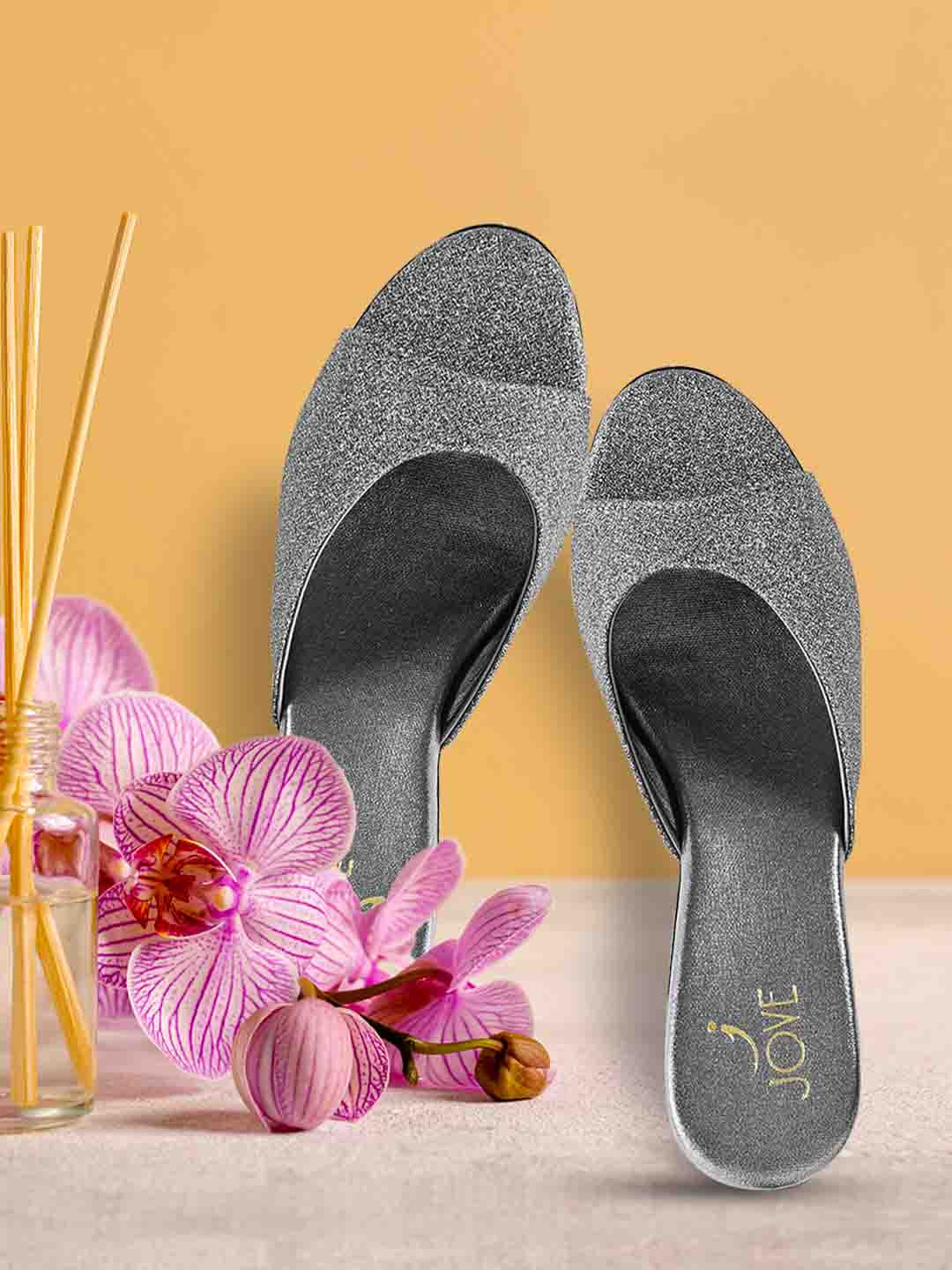 Footwear, Women Footwear, Grey Sandals