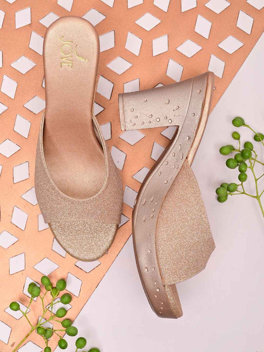 Footwear, Women Footwear, Rose Gold Sandals