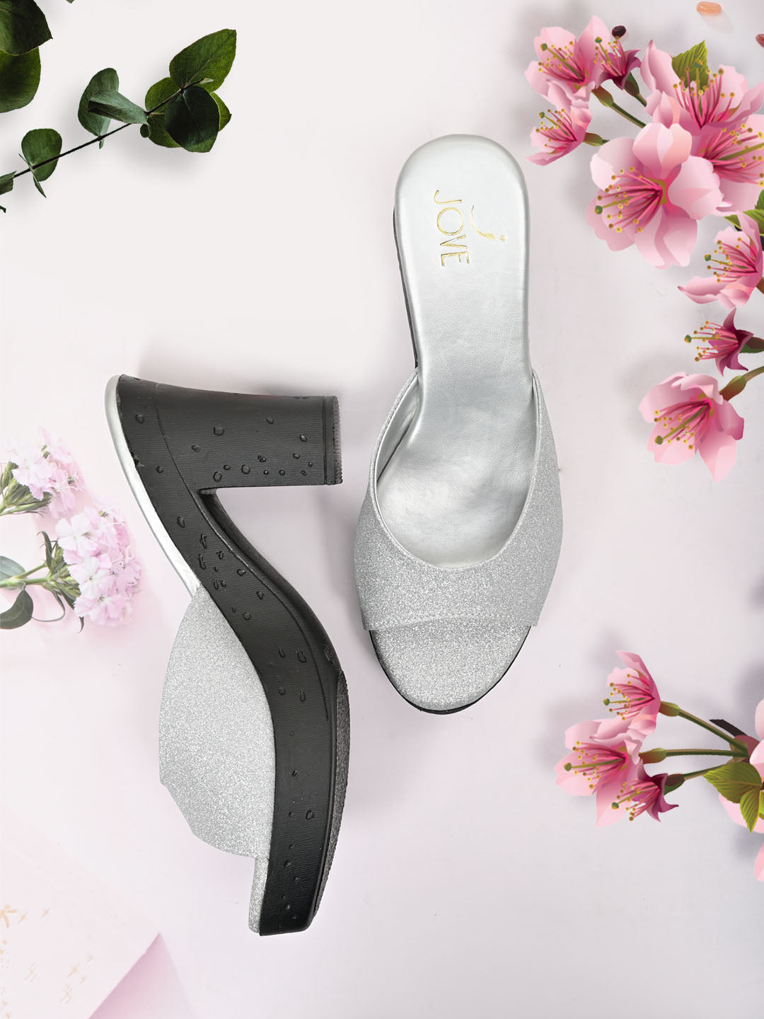 Footwear, Women Footwear, Silver Sandals