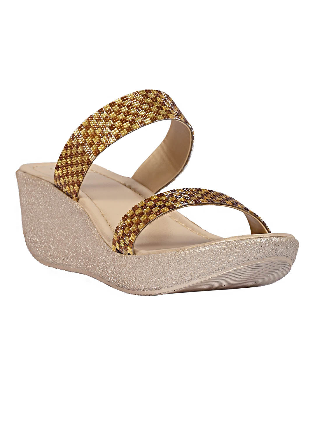 Footwear, Women Footwear, GOLD /BEIGE, Platform Sandals