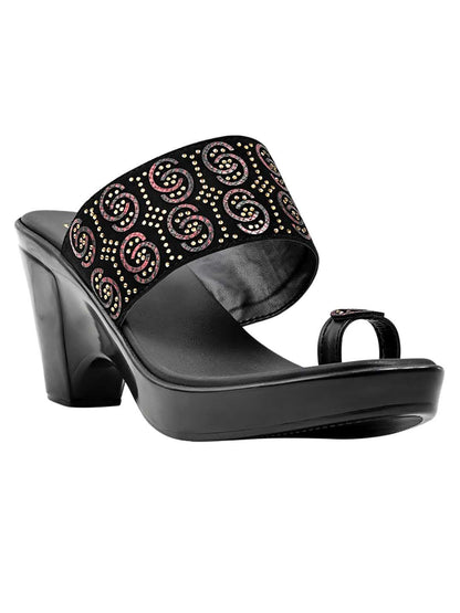 Footwear, Women Footwear, Black Sandals