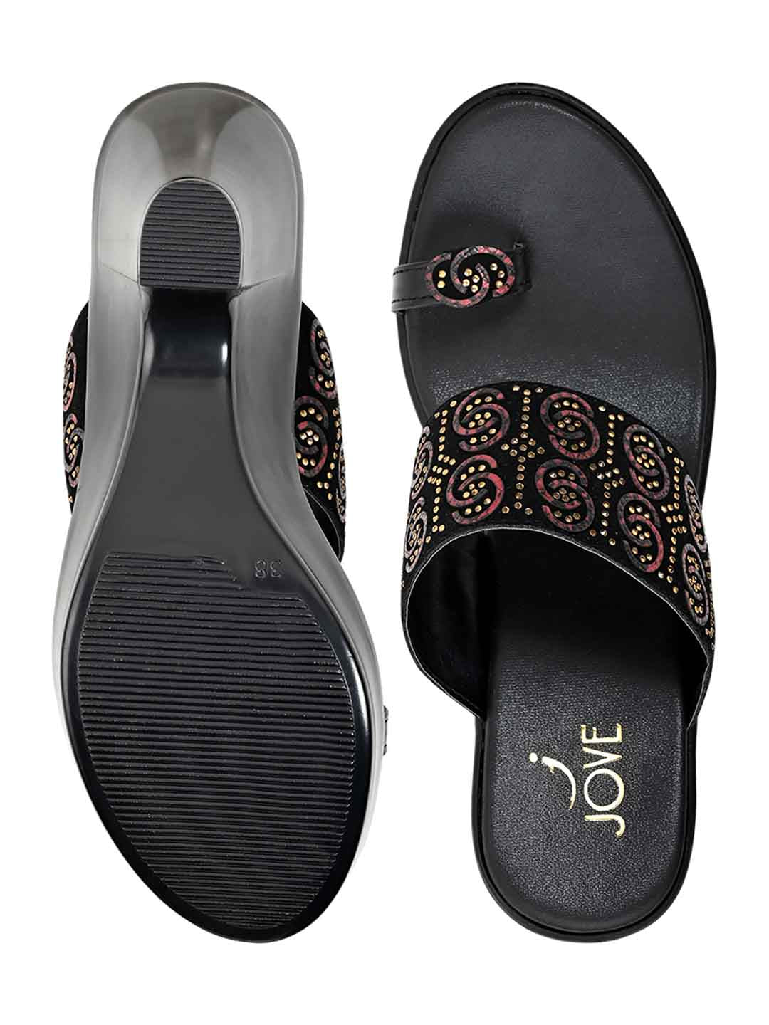 Footwear, Women Footwear, Black Sandals