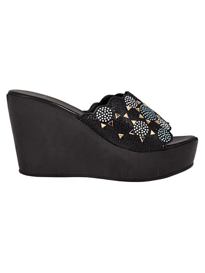 Footwear, Women Footwear, BLACK, Platform Sandals