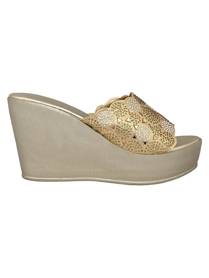 Footwear, Women Footwear, GOLD, Platform Sandals