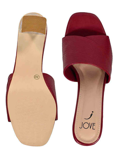 Footwear, Women Footwear, CHERRY, Open Toe Heel Sandals