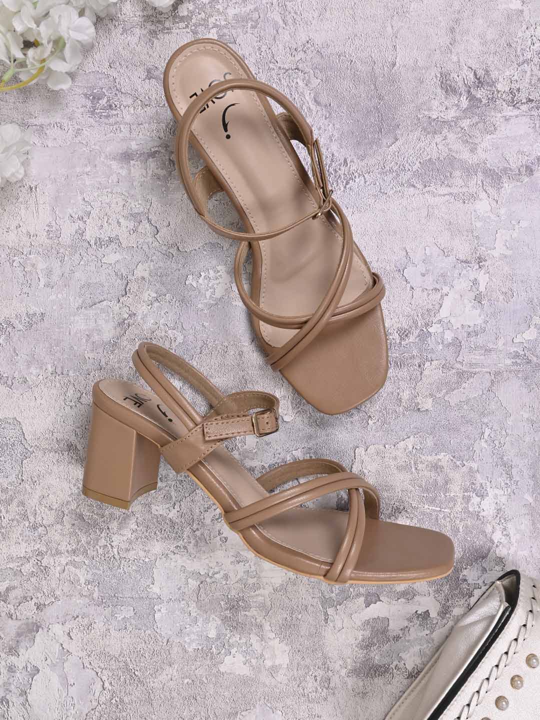 Women, Women Footwear, Beige Sandals