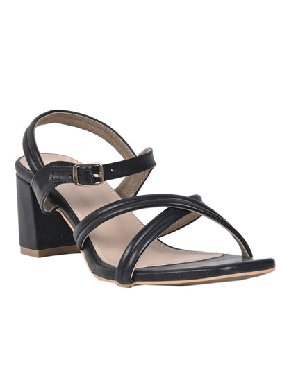 Women, Women Footwear, Black Sandals