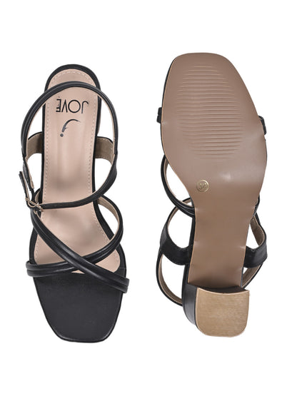 Women, Women Footwear, Black Sandals