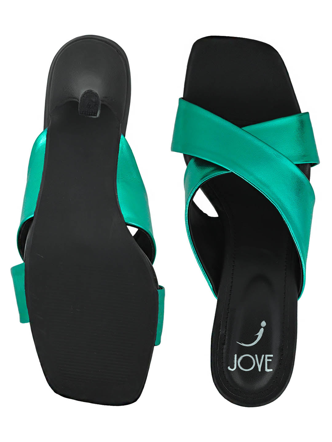 Footwear, Women Footwear, GREEN, Heel Sandals